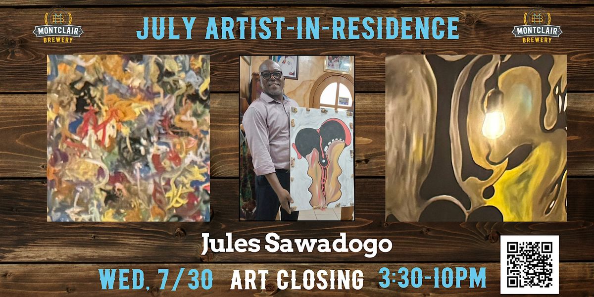 Art Closing: Jules Sawadogo at Montclair Brewery, 30 July | Event in Montclair | AllEvents