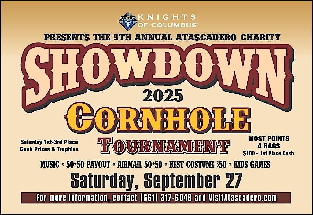 Atascadero SHOWDOWN Cornhole Tournament, 27 September | Event in Atascadero | AllEvents
