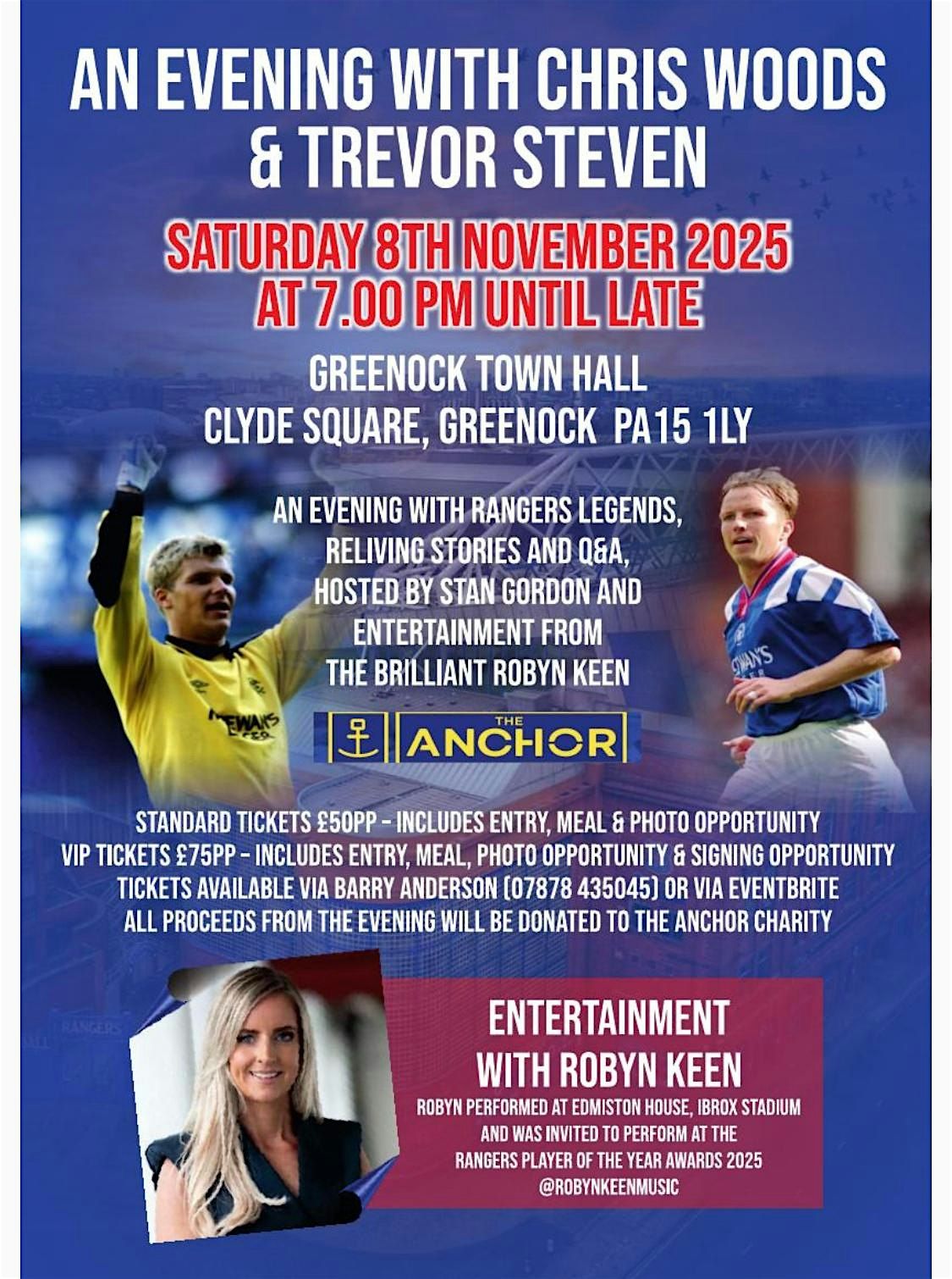 An Evening with Trevor Steven and Chris Woods, 8 November | Event in Greenock | AllEvents