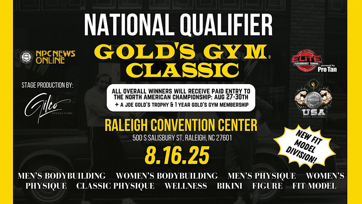 Gold's Gym Classic, 16 August | Event in Raleigh | AllEvents