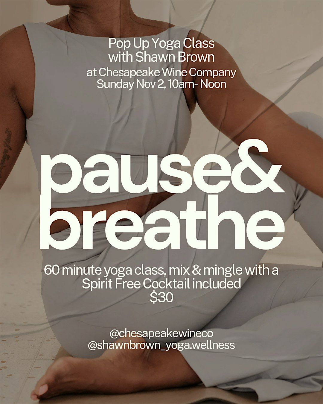 Flow & Glow with Shawn Brown, 2 November | Event in Baltimore | AllEvents