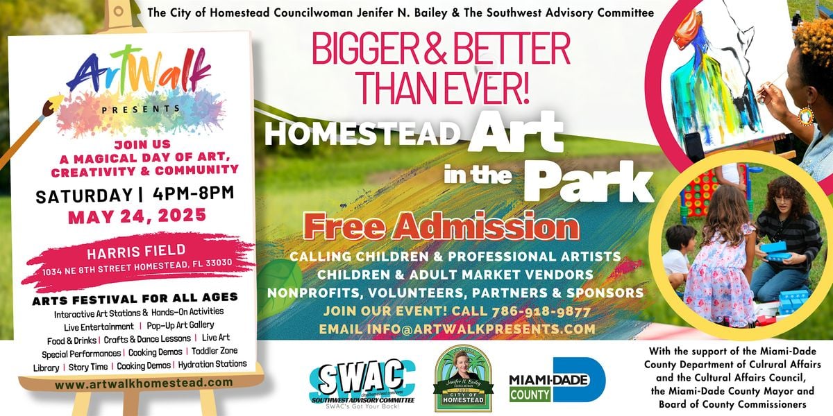 Homestead Art in the Park, 24 May | Event in Homestead | AllEvents