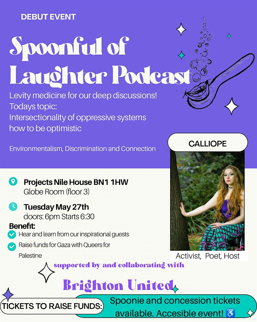 Spoonful of Laughter Podcast - Debut Event, 27 May | Event in Brighton and Hove | AllEvents