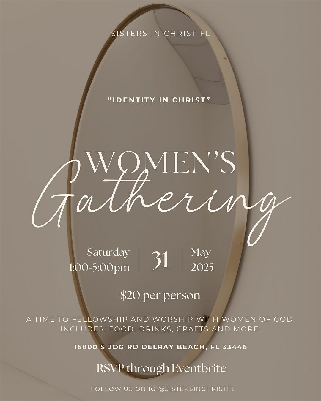 Women’s Gathering: Identity In Christ, 31 May | Event in Delray Beach | AllEvents
