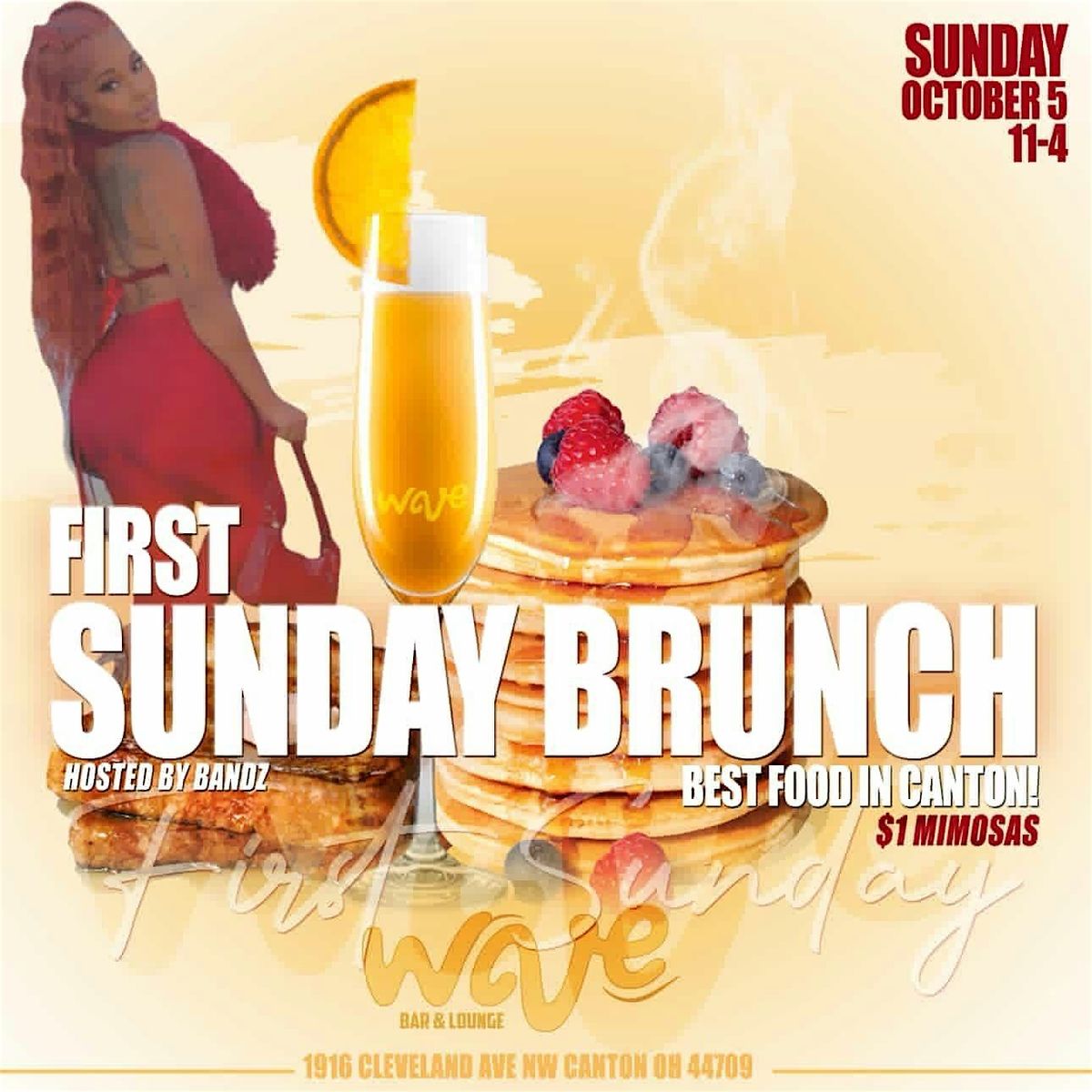 First Sunday Brunch at Wave Bar & Lounge – Hosted by Bandz, 5 October | Event in Canton | AllEvents