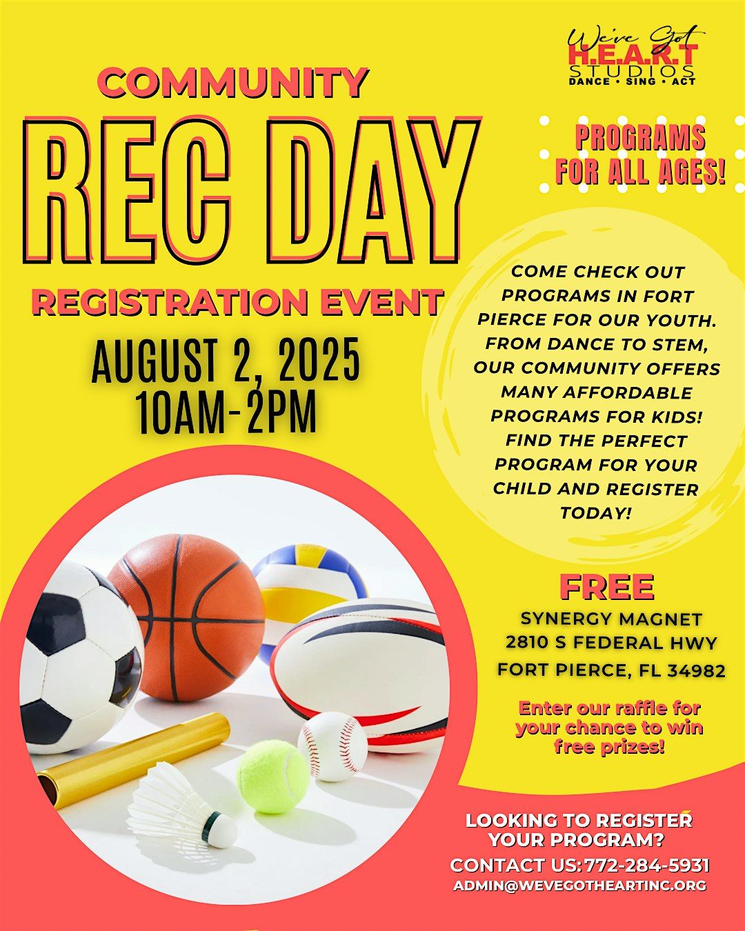 Rec Day, 2 August | Event in Fort Pierce | AllEvents