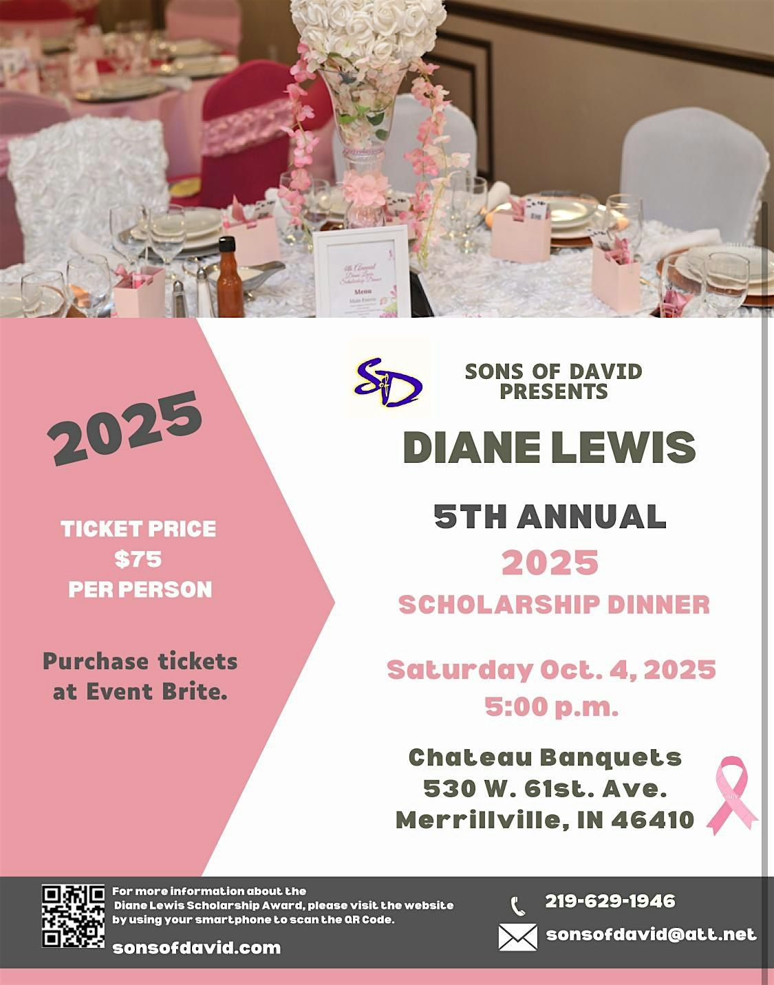 Diane Lewis Scholarship Dinner, 4 October | Event in Merrillville | AllEvents