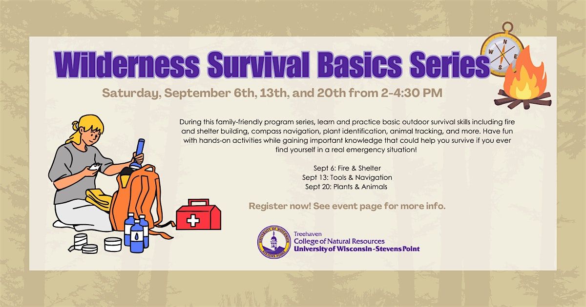 Wilderness Survival Basics Series, 6 September | Event in Tomahawk | AllEvents