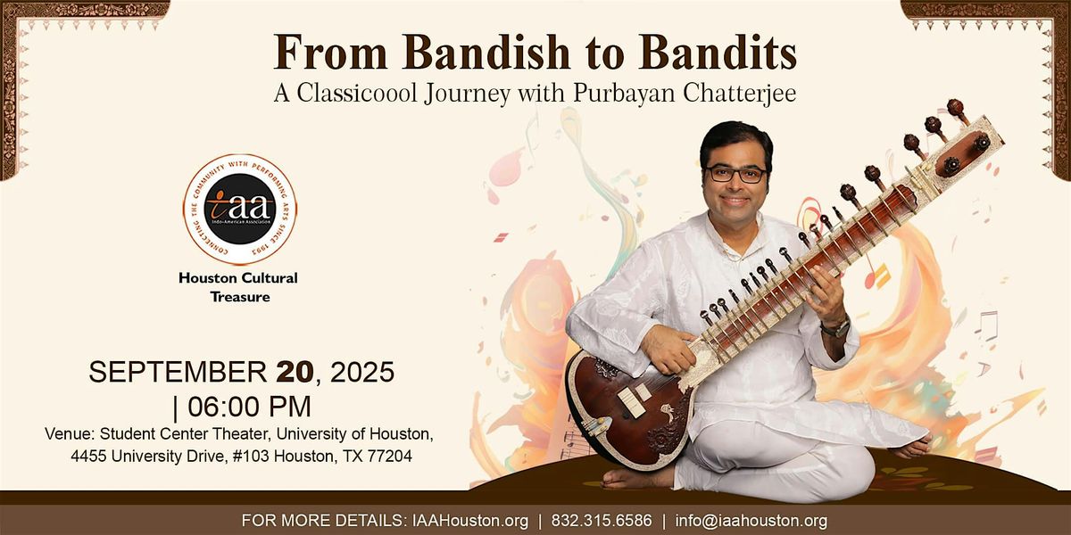 Classicool - Sitar Shakti with Purbayan Chatterjee, 20 September | Event in Houston | AllEvents