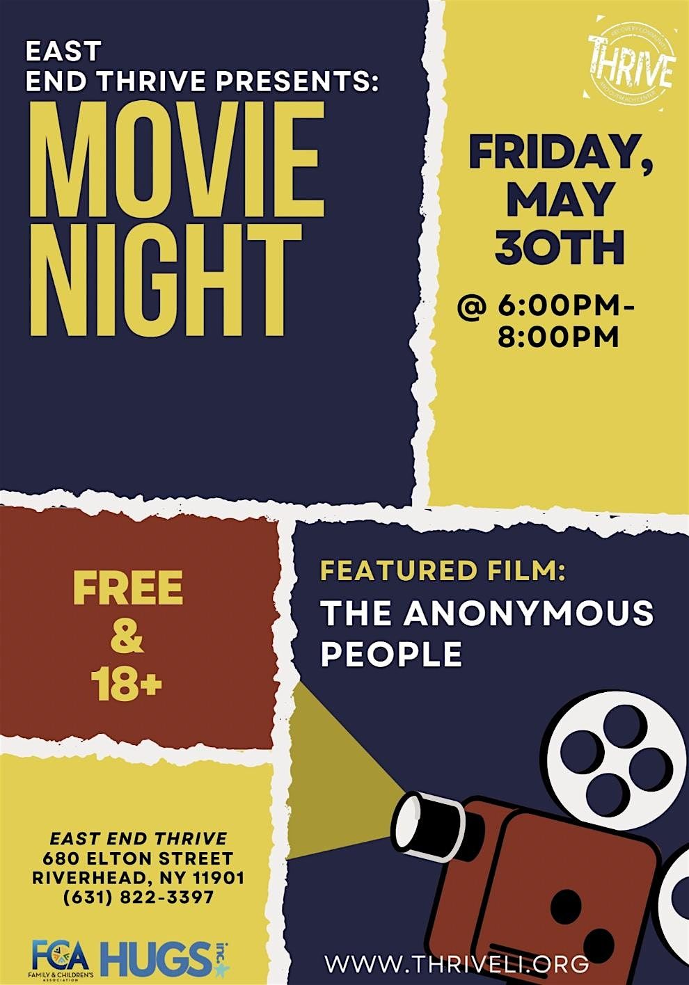 THRIVE Movie Night: The Anonymous People - Breaking the Silence on Recovery, 30 May | Event in Riverhead | AllEvents