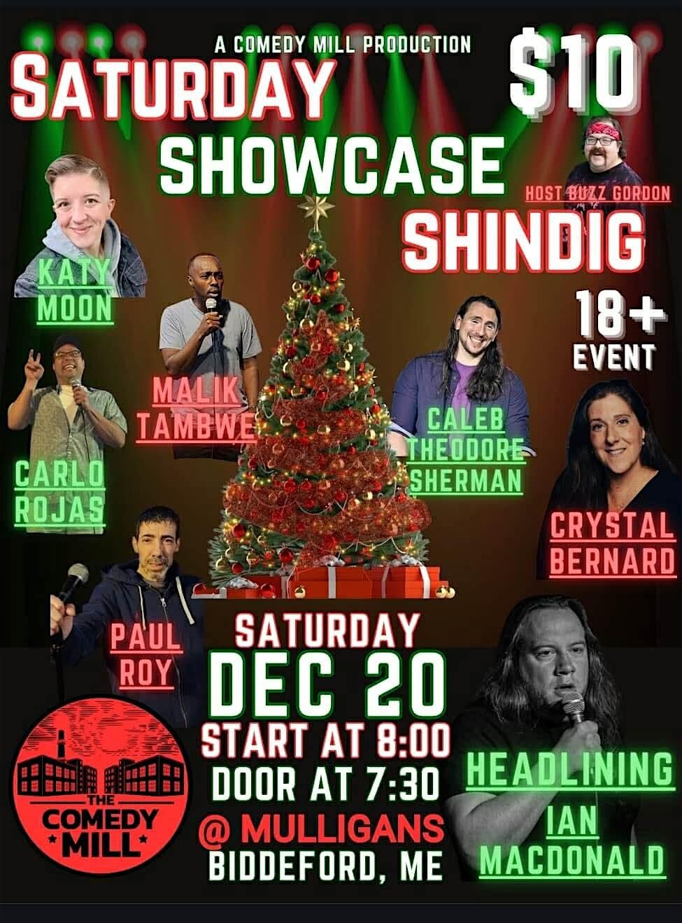 The Comedy Mill Presents: Saturday Showcase Shindig, 20 December | Event in Biddeford | AllEvents