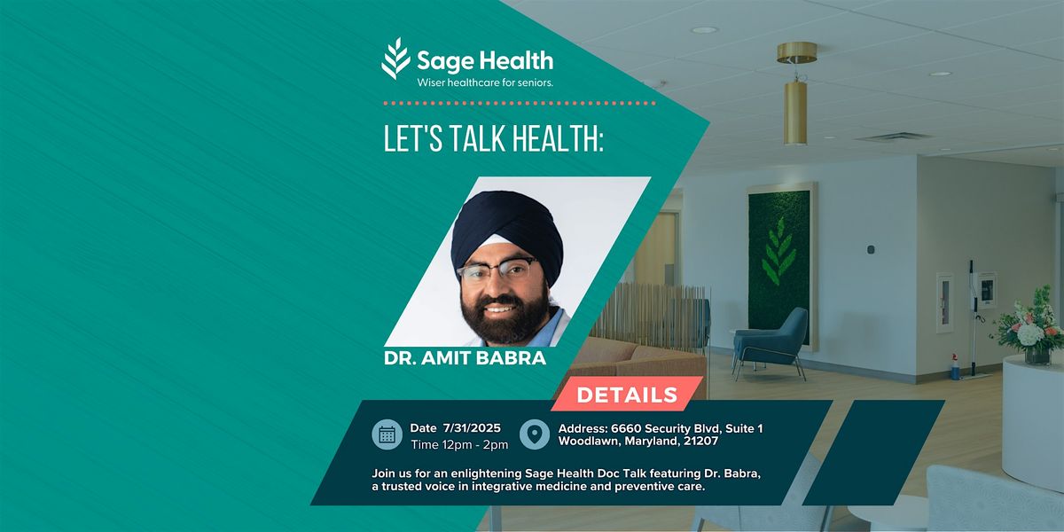Doc Talk with Dr. Babra, 31 July | Event in Woodlawn | AllEvents