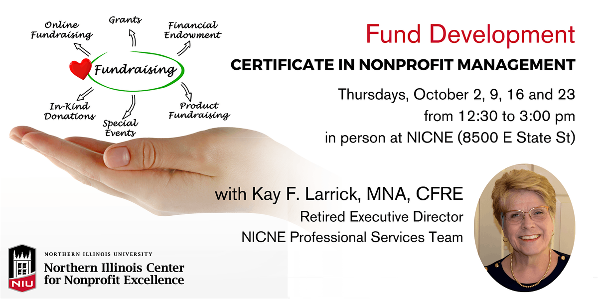 Fund Development: Certificate in Nonprofit Management Series, 2 October | Event in Rockford | AllEvents