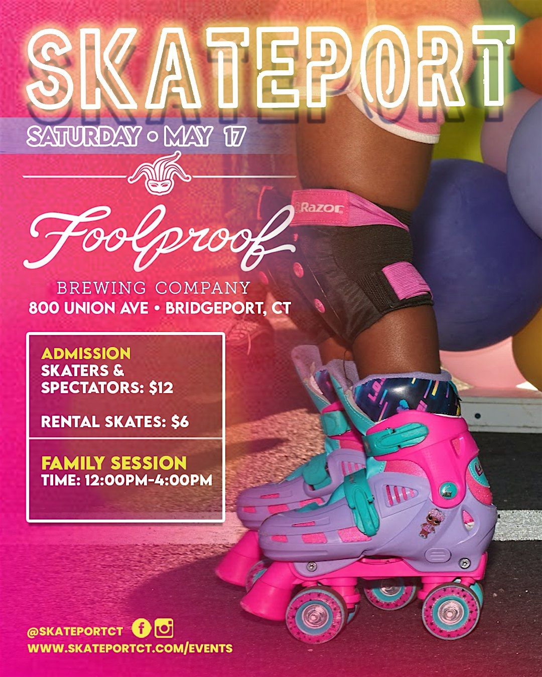 Skateport at Foolproof, Sat. May 17th (Family Session), 17 May | Event in Bridgeport | AllEvents