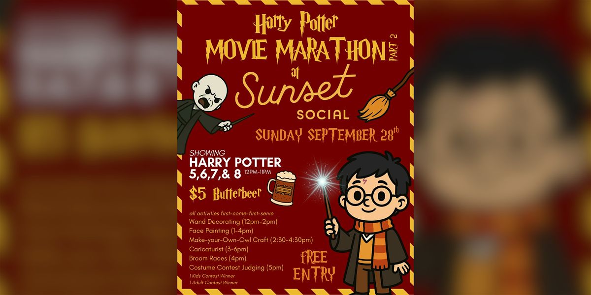 Copy of Harry Potter Movie Marathon (Pt 2), 28 September | Event in Philadelphia | AllEvents