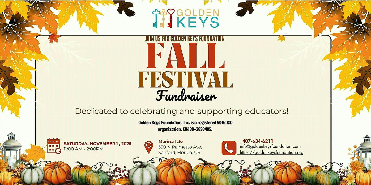 Golden Keys Foundation Fall Fundraiser, 1 November | Event in Sanford | AllEvents