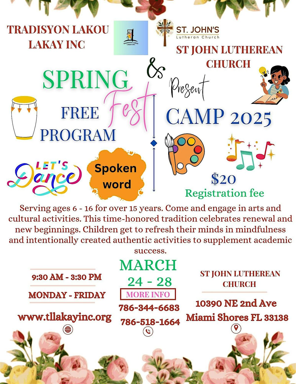 SPRING FEST CAMP 2025, St John Lutheran Church, Miami Shores, 24 March ...