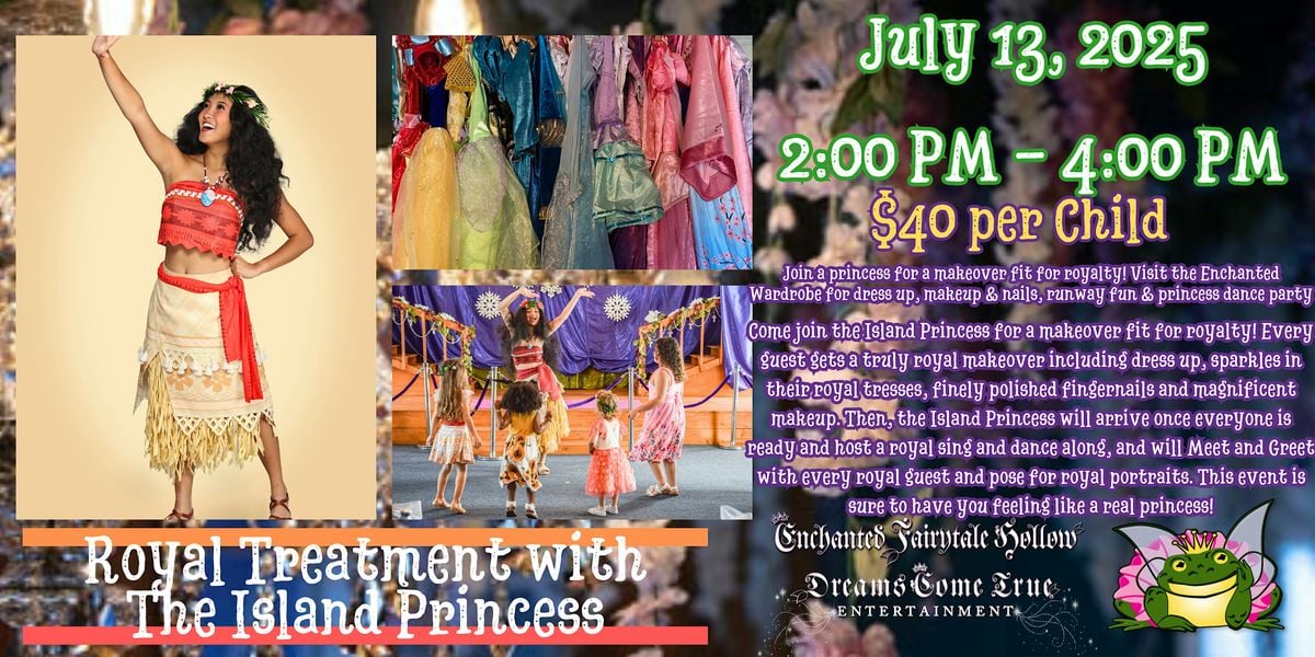 The Royal Treatment with the Island Princess, 13 July | Event in Lakeland | AllEvents