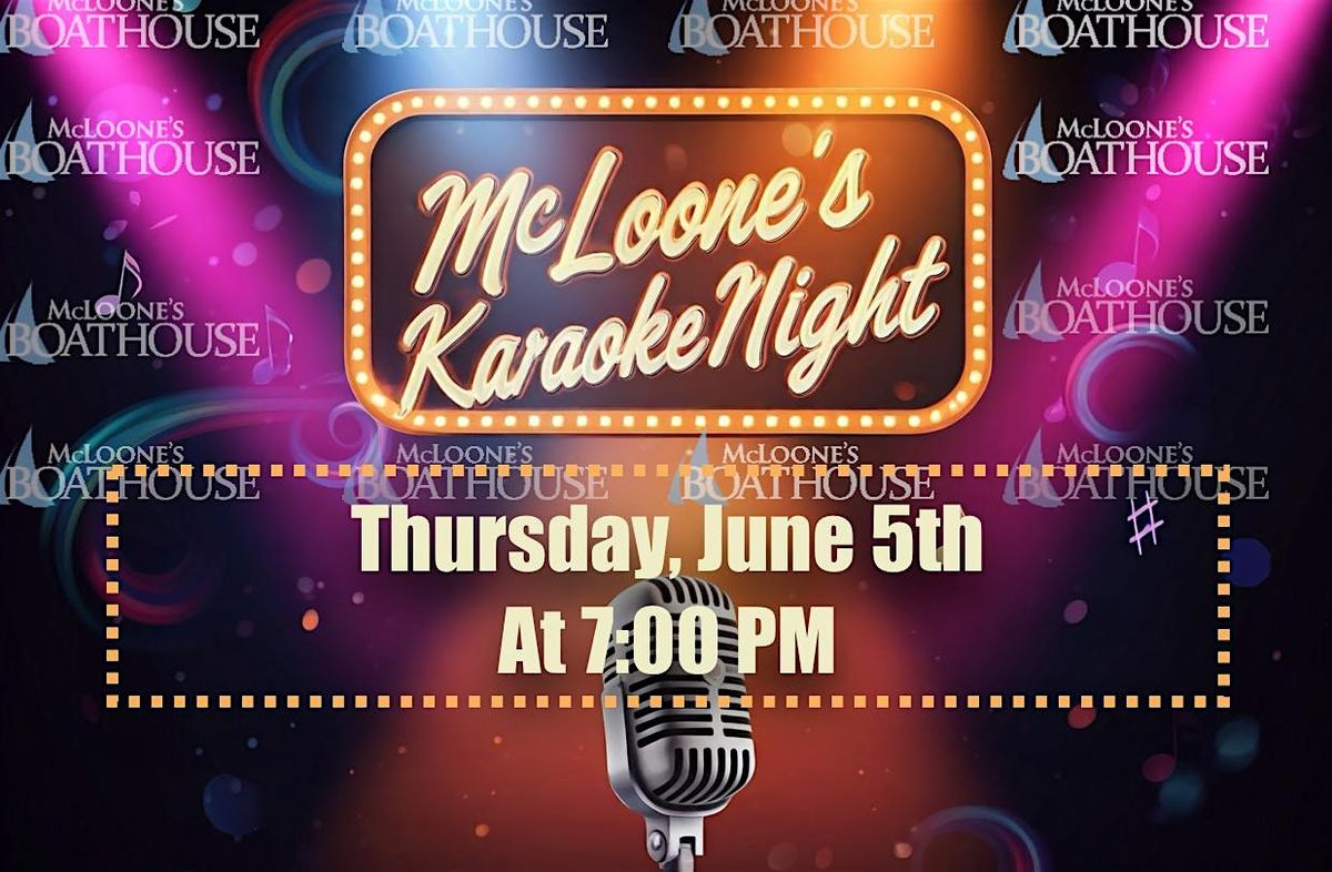 McLoone's Boathouse Karaoke Night, 5 June | Event in West Orange | AllEvents