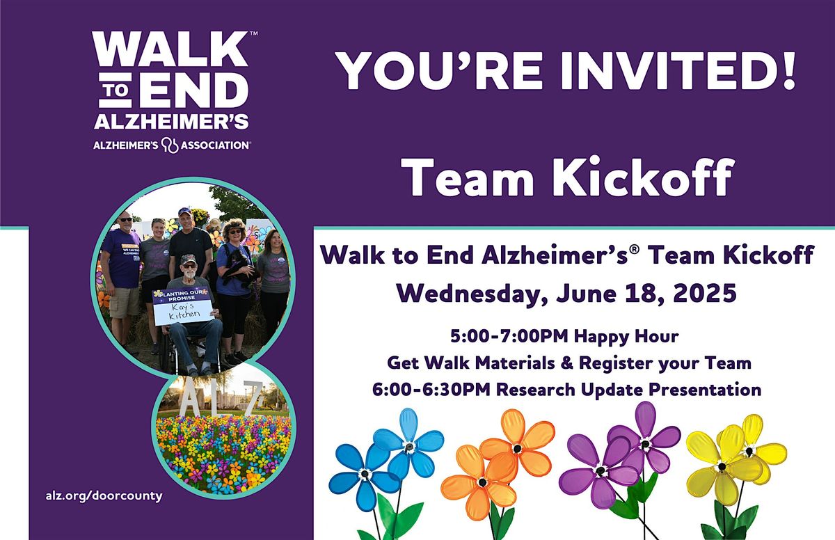 Walk to End Alzheimer’s® Kickoff & Research Update Presentation, 18 June | Event in Sturgeon Bay | AllEvents