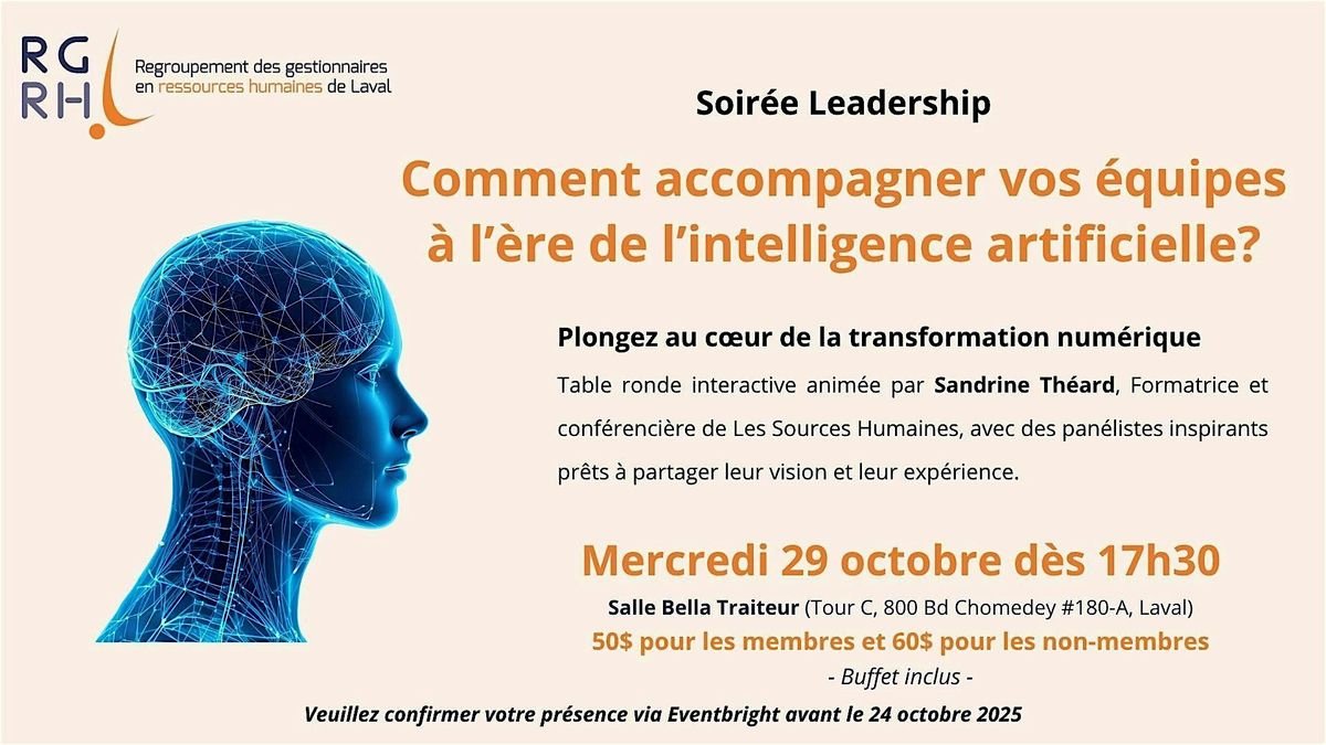 Soirée Leadership, 29 October | Event in Laval | AllEvents