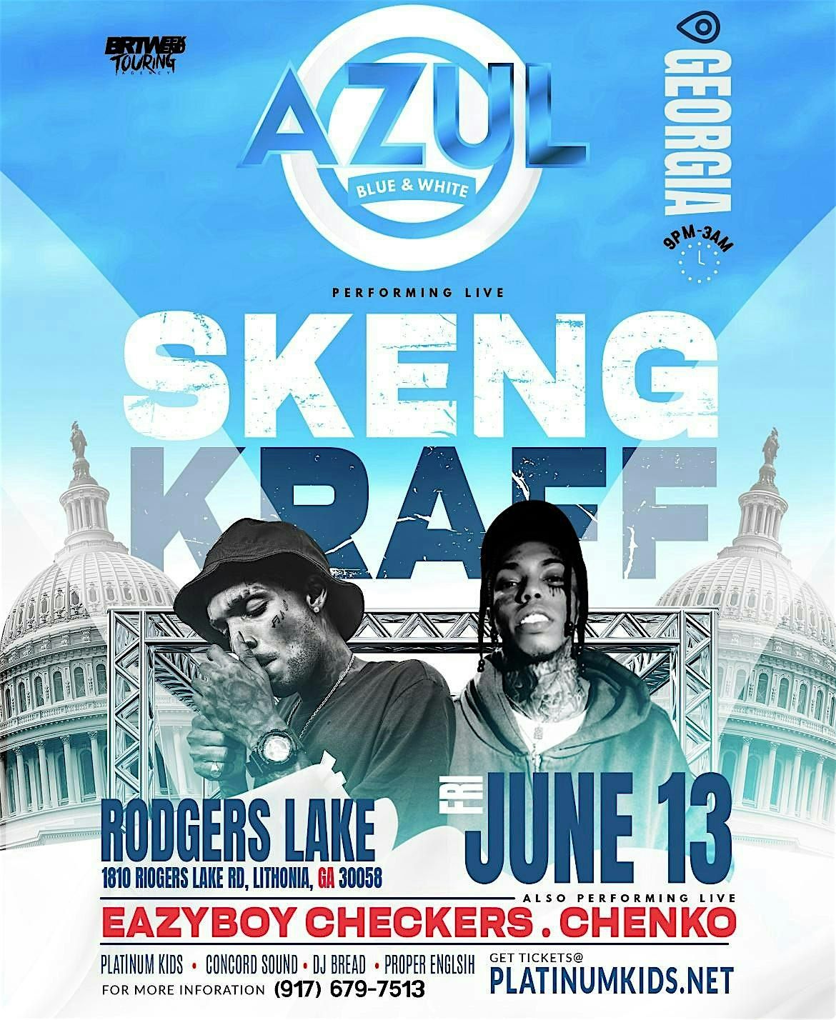 SKENG AND KRAFF - Live in ATL! OUTDOOR  (9PM-3AM) "AZUL BLUE AND WHITE", 13 June | Event in LITHONIA
