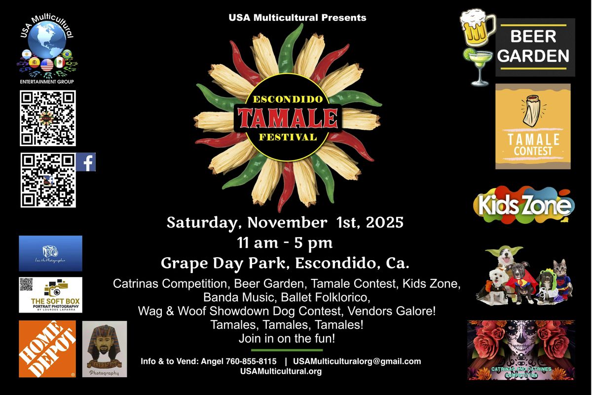 Tamales, Music, Beer & More – Nov 1st at Grape Day Park, 1 November | Event in Escondido | AllEvents