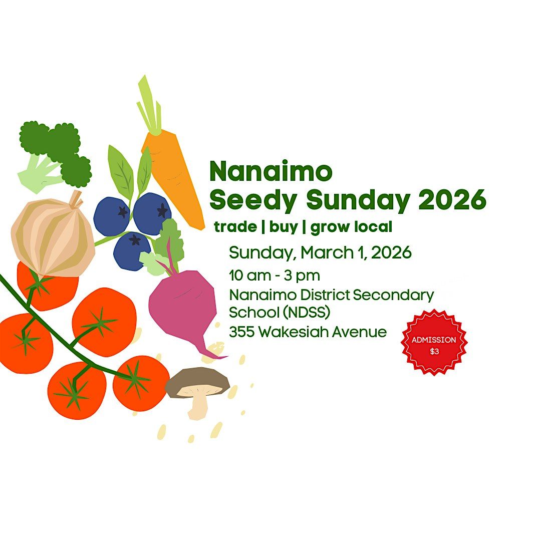 Seedy Sunday Vendor Registration 2026, 1 March | Event in Nanaimo | AllEvents