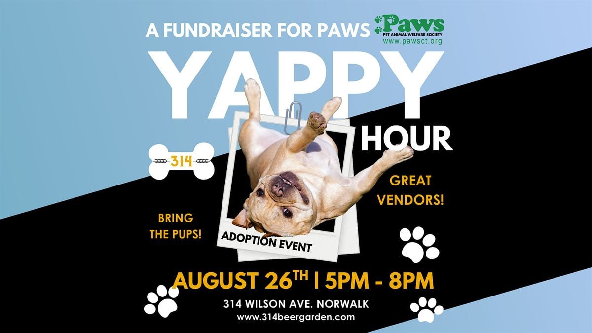 Yappy Hour – Fundraiser for PAWS, 26 August | Event in Norwalk | AllEvents