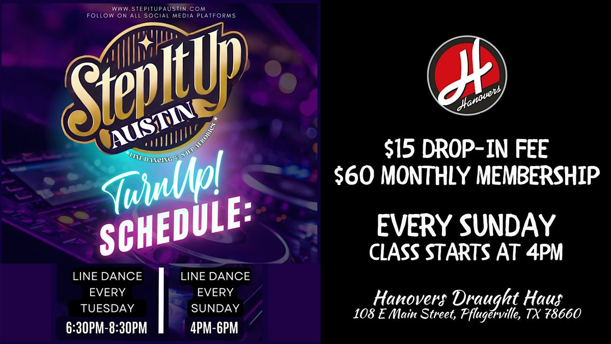 Step It Up ATX: Line Dance Class @ Hanovers Pflugerville, 5 October | Event in Pflugerville | AllEvents