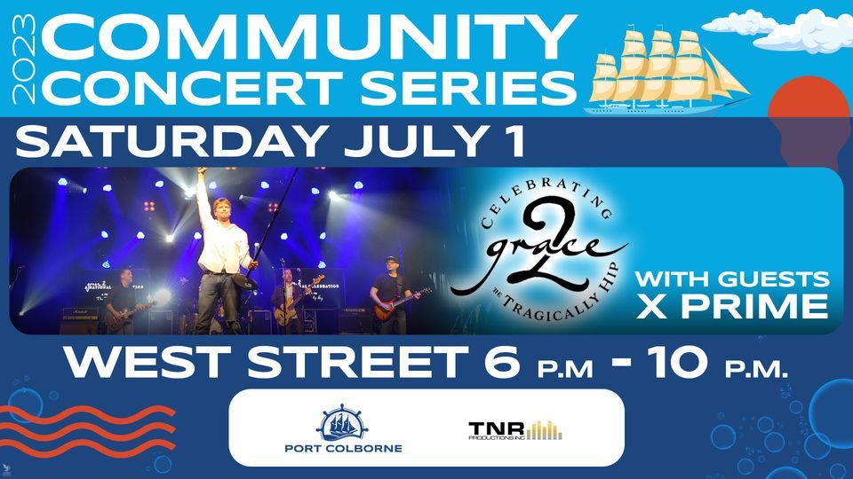 Grace, 2 Canada Day in Port Colborne ON, West Street Canal Port