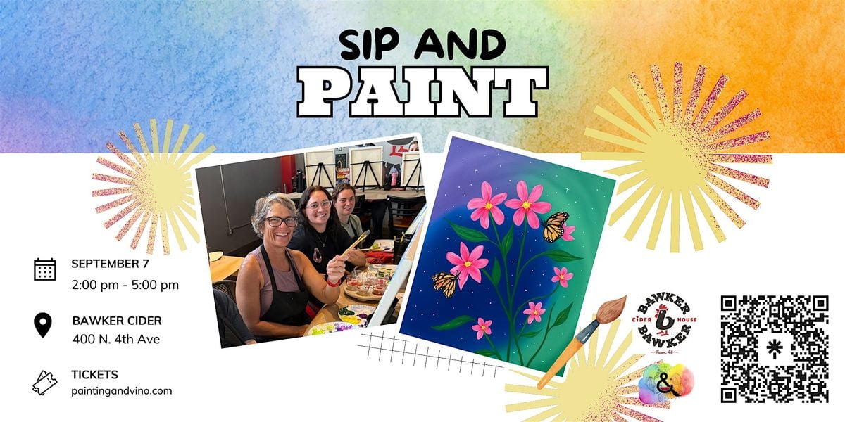 Butterfly Paradise Paint and Sip at Bawker Cider, 7 September | Event in Tucson | AllEvents