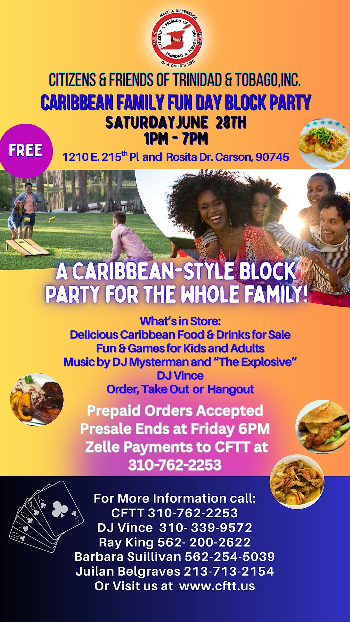 Caribbean family fun day block party, 28 July | Event in Carson | AllEvents