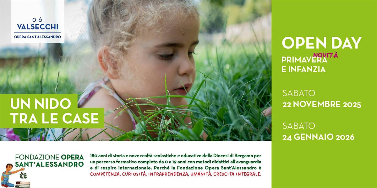PRIMAVERA E INFANZIA VALSECCHI OPERA SANT'ALESSANDRO/ OPEN DAY | Event in Bergamo | AllEvents