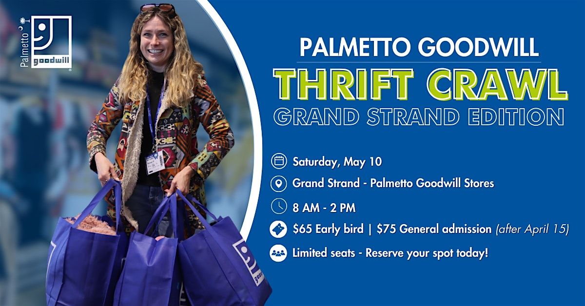 Palmetto Goodwill Thrift Crawl - Grand Strand Edition, 10 May | Event in Pawleys Island | AllEvents
