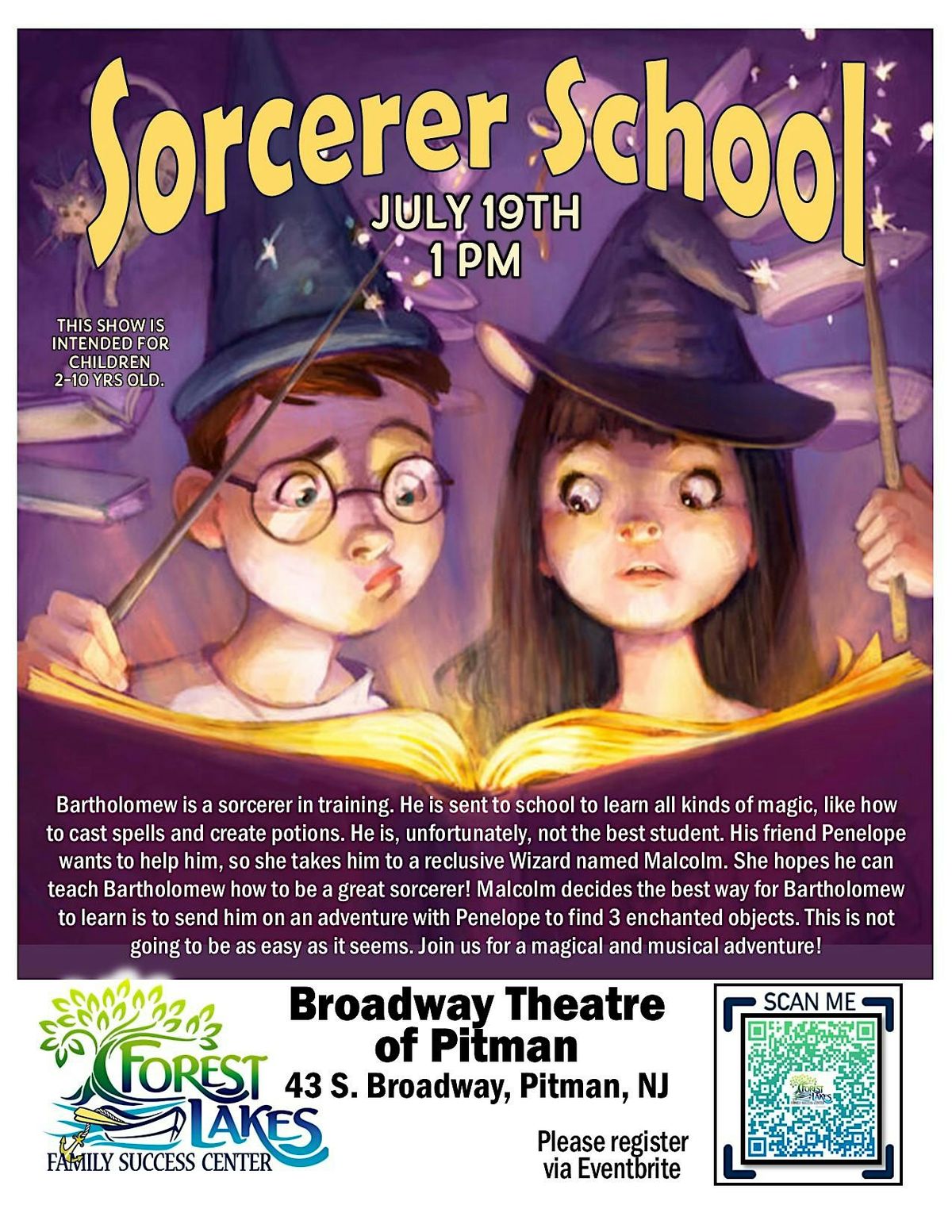 Sorcerer School at the Pitman Theatre, 19 July | Event in Pitman | AllEvents
