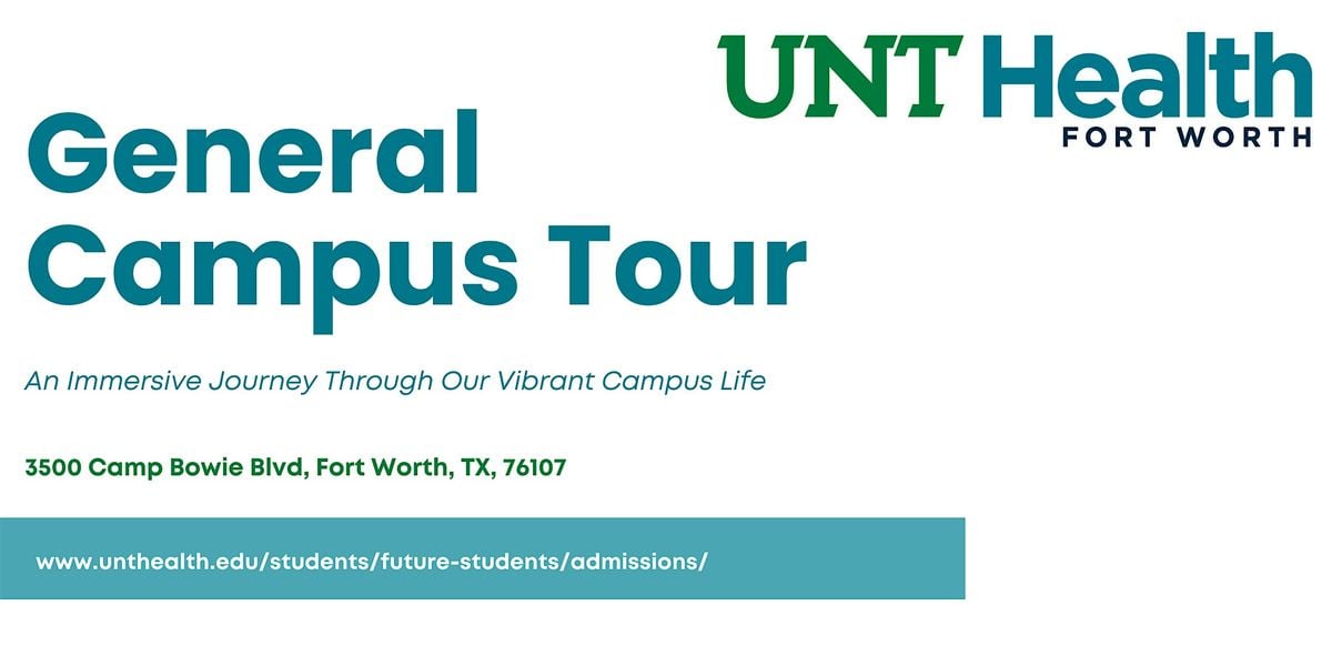 UNT Health General Campus Tour, 4 September | Event in Fort Worth | AllEvents