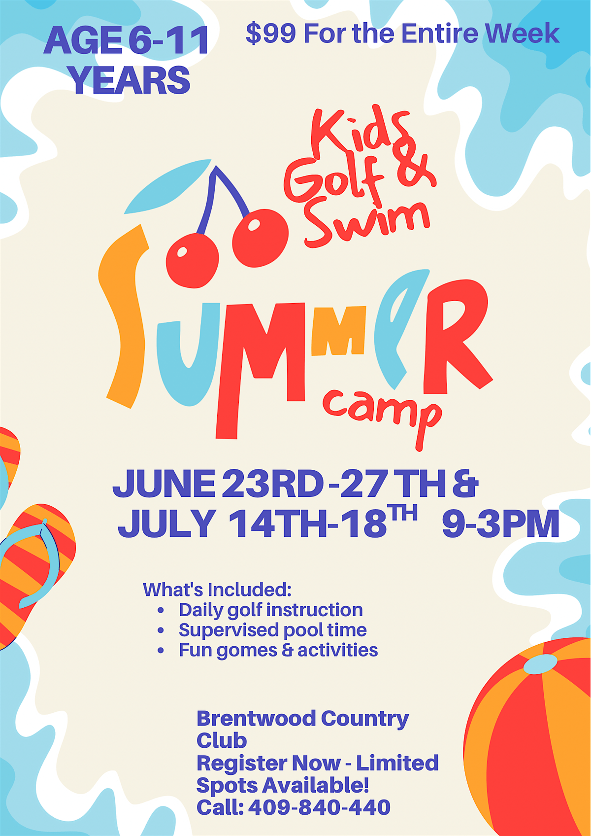 Golf & Swim Summer Camp, 23 June | Event in BEAUMONT | AllEvents