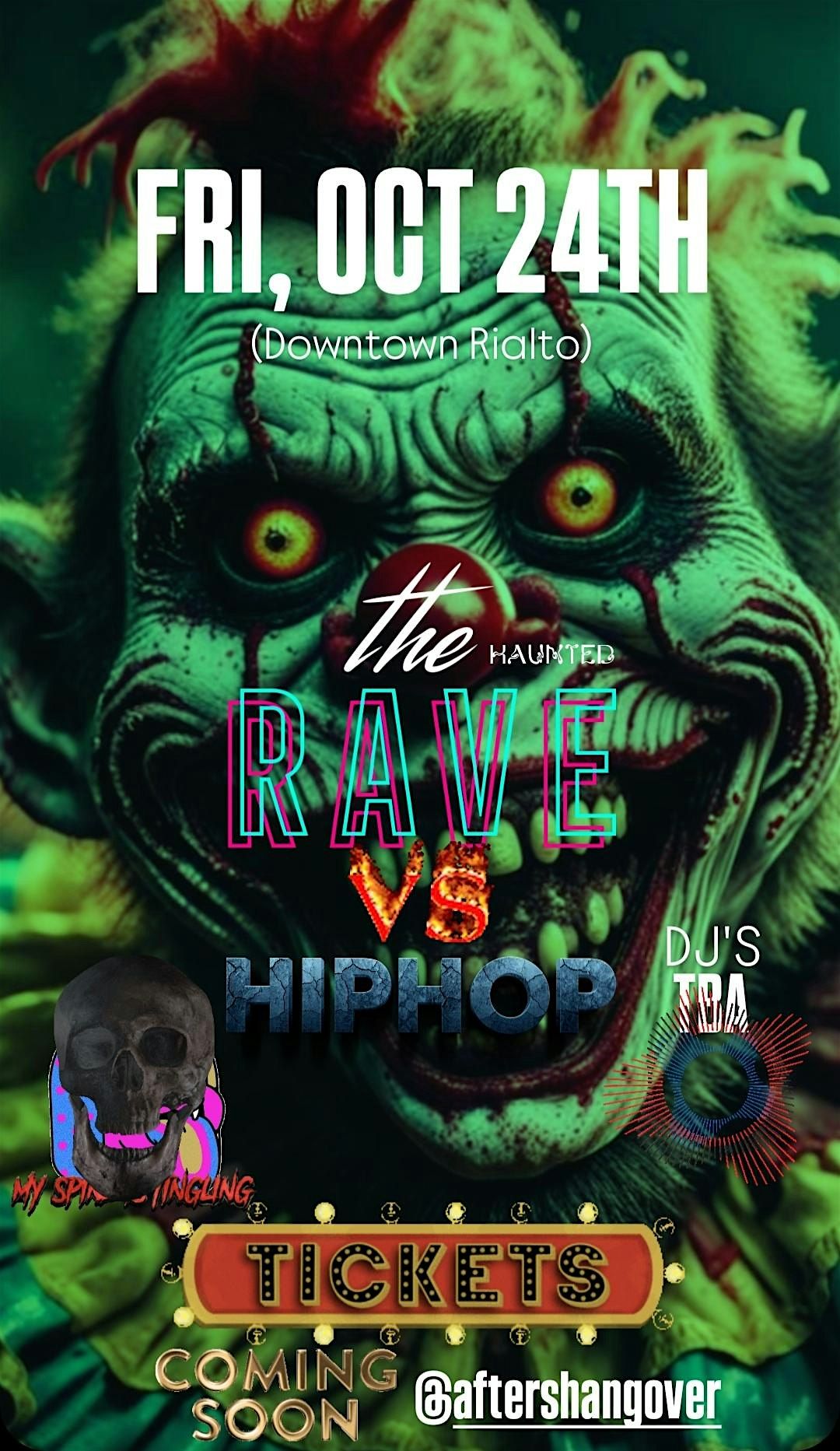 The HAUNTED RAVE VS HIPHOP, 24 October | Event in Rialto | AllEvents