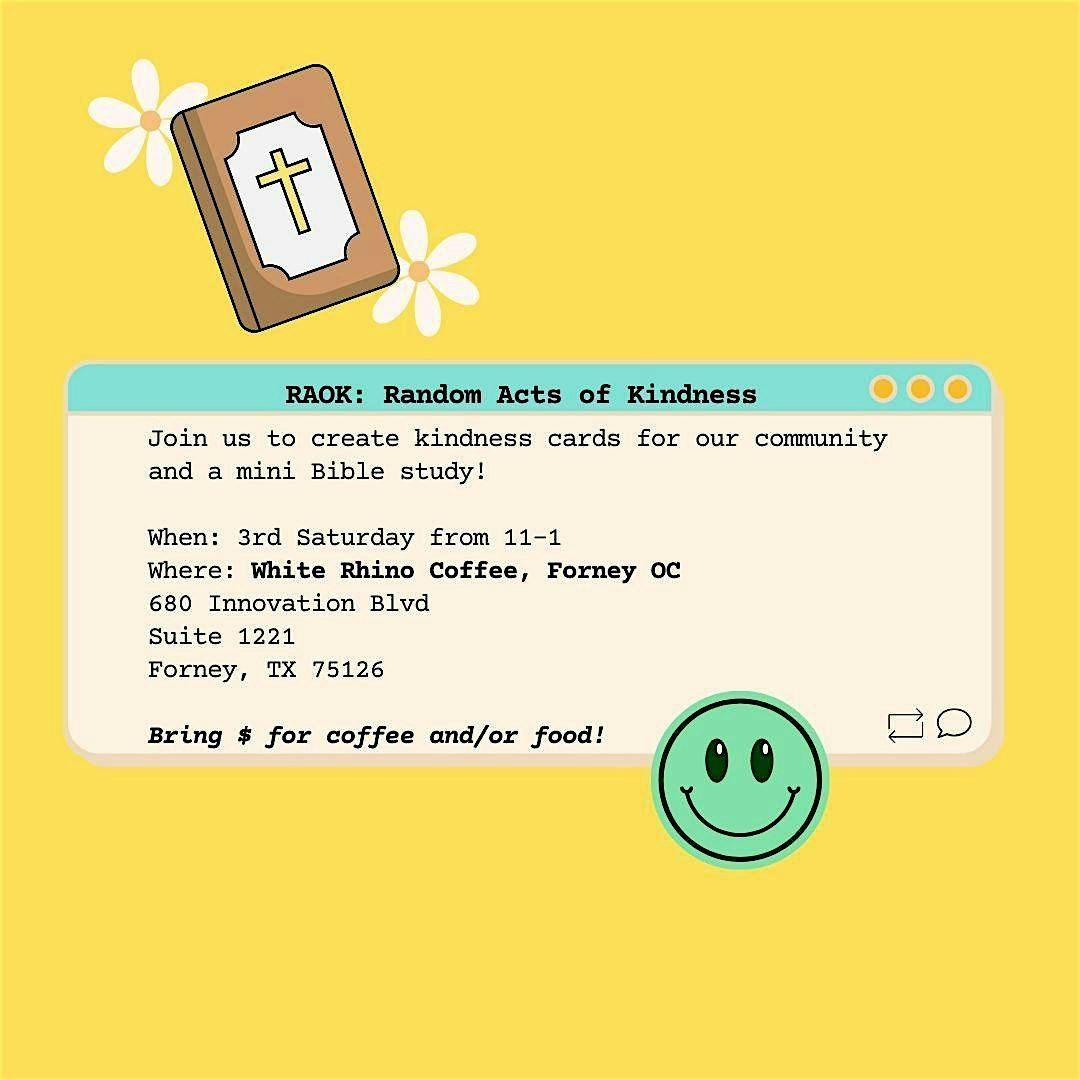 RAOK: Random Acts of Kindness, 20 September | Event in Forney | AllEvents