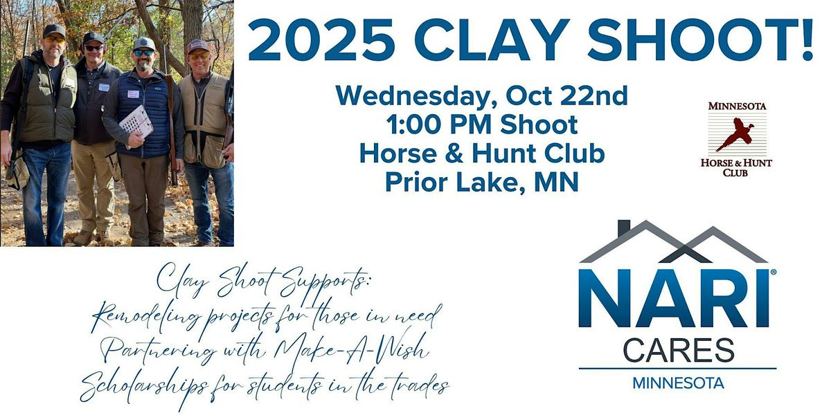 NARI Cares 2025 Clay Shoot, 22 October | Event in Prior Lake | AllEvents
