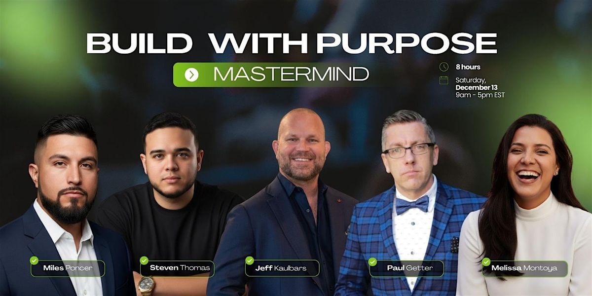 Build With Purpose Mastermind, 13 December | Event in Naples | AllEvents