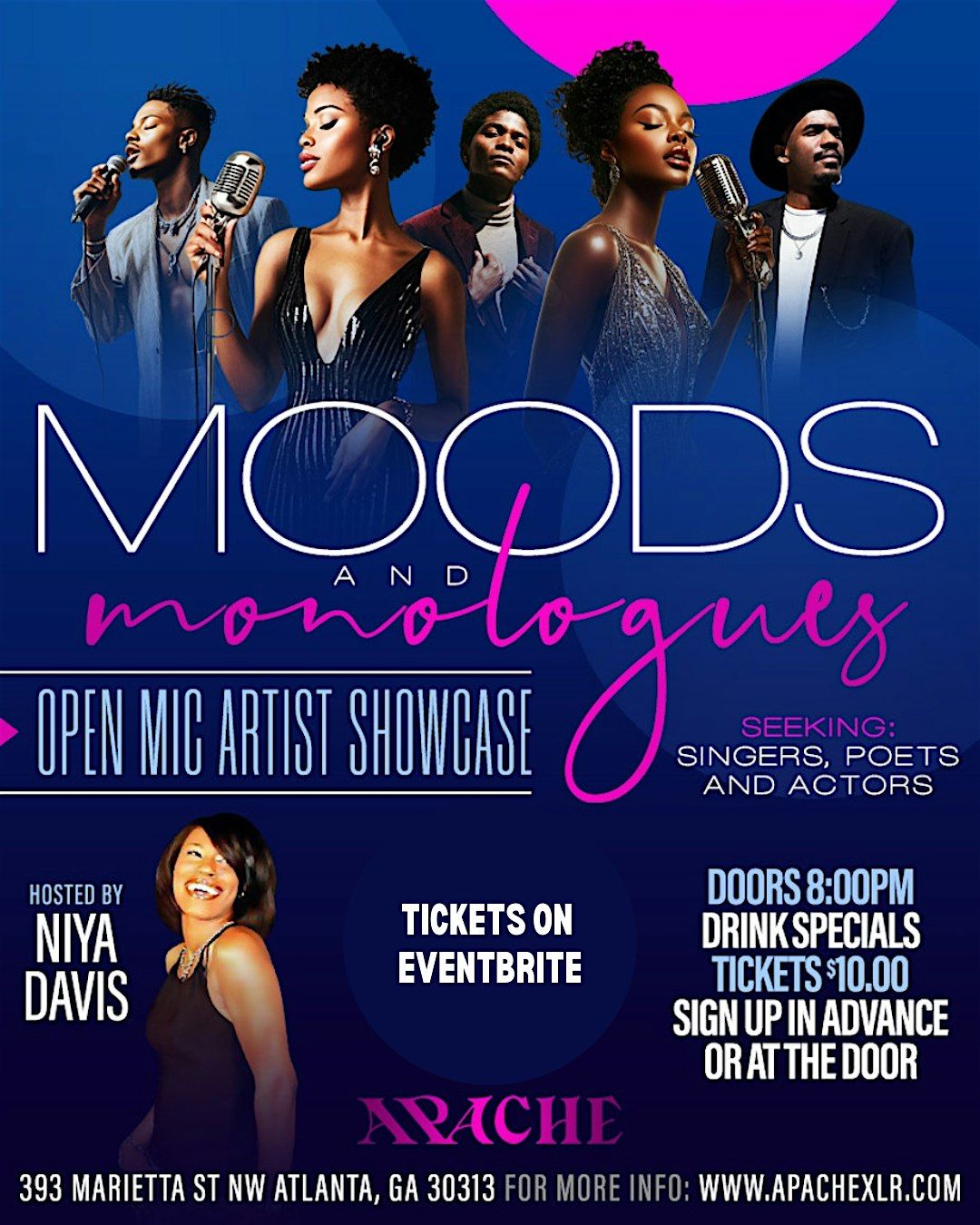 Moods & Monologue - Open Mic Artist Showcase, 28 October | Event in Atlanta | AllEvents