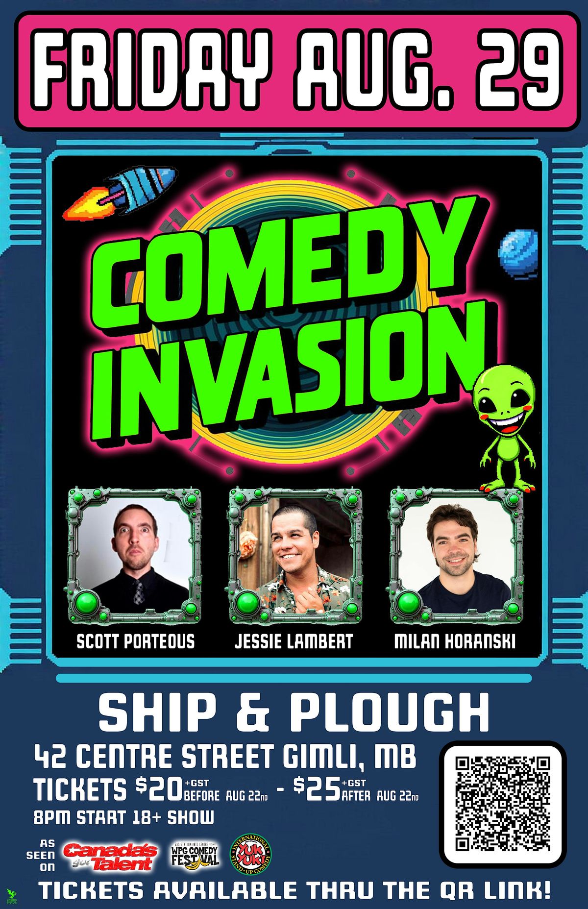 The Comedy Invasion - Gimli, MB, 29 August | Event in Gimli | AllEvents