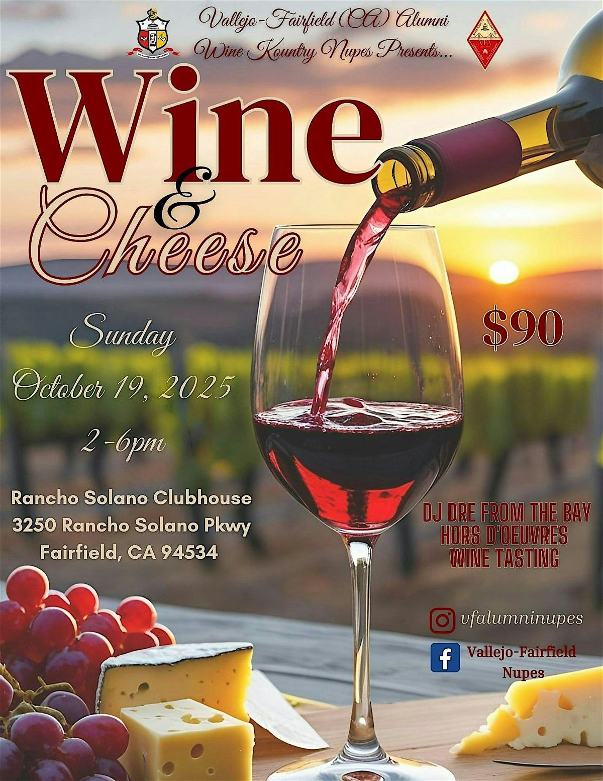 Kappa Alpha Psi Vallejo-Fairfield Alumni Wine & Cheese Event, 19 October | Event in Fairfield | AllEvents