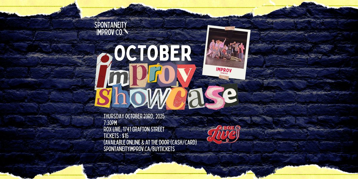 SPONTANEITY IMPROV OCTOBER SHOWCASE, 23 October | Event in Halifax | AllEvents