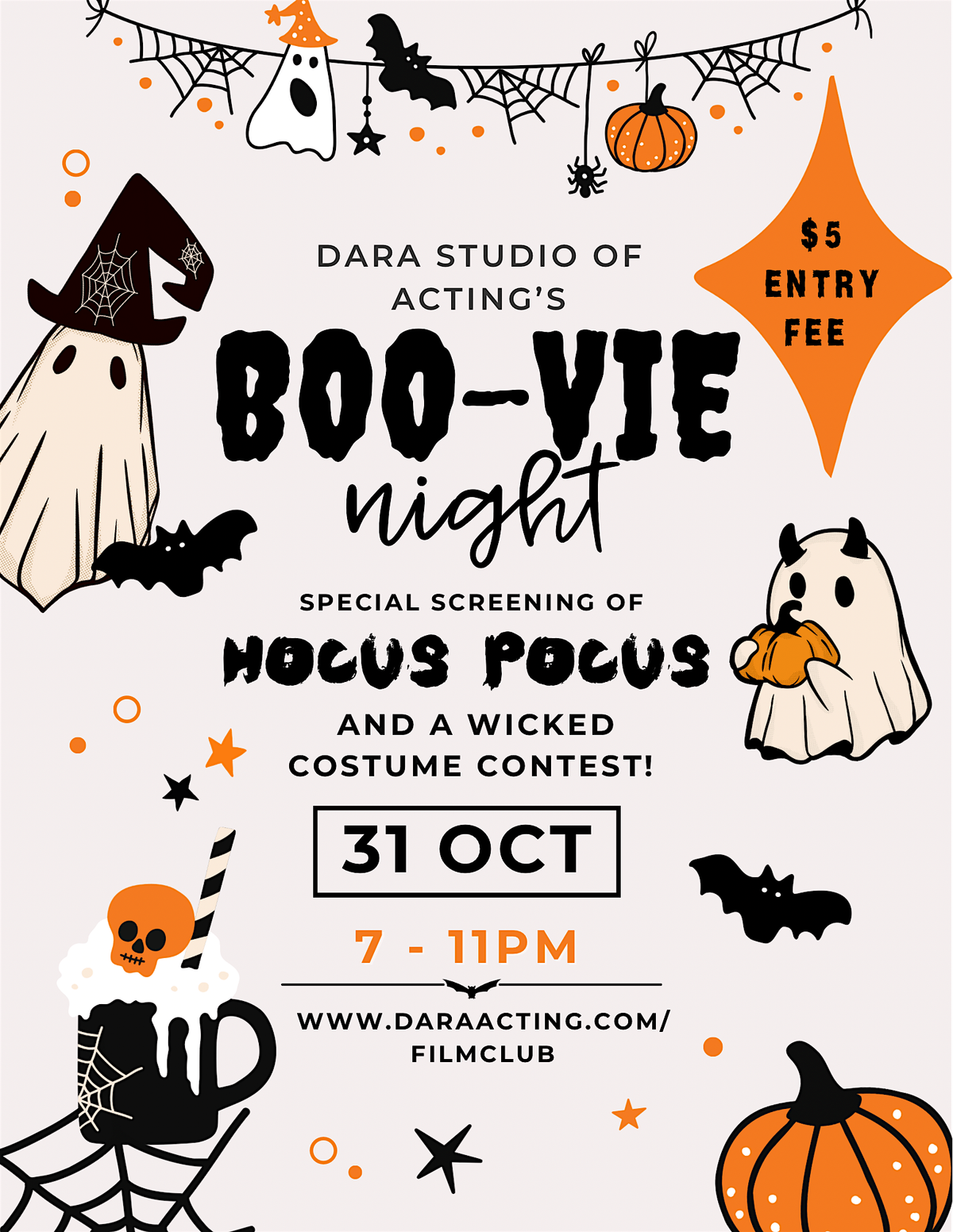 DARA Studio of Acting's BOO-VIE Night, 31 October | Event in Denver | AllEvents