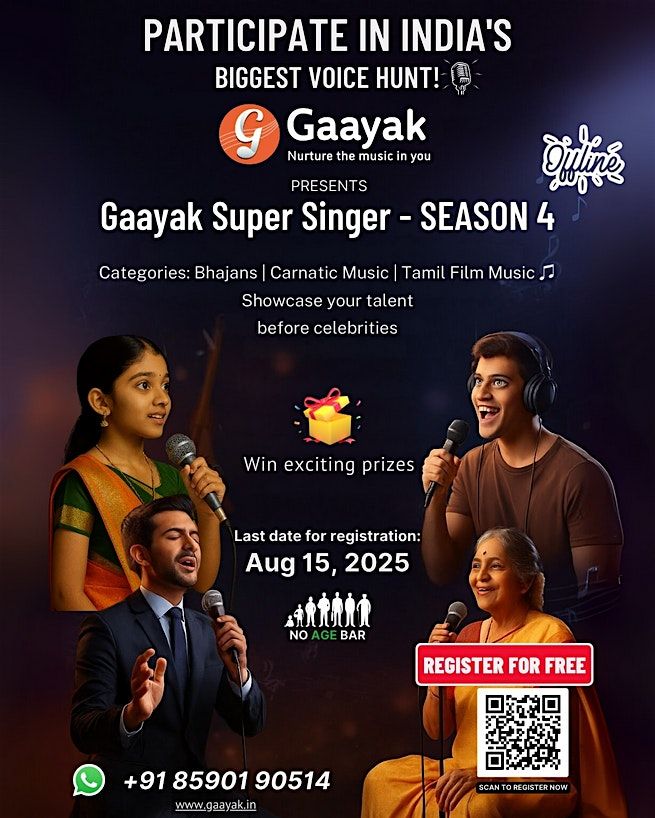 GAAYAK SUPER SINGER Season 4, 30 August | AllEvents