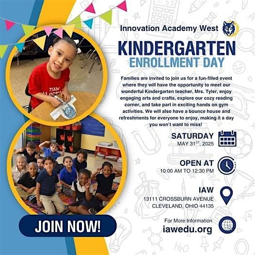 Kindergarten Enrollment Day!, 31 May | Event in Cleveland | AllEvents