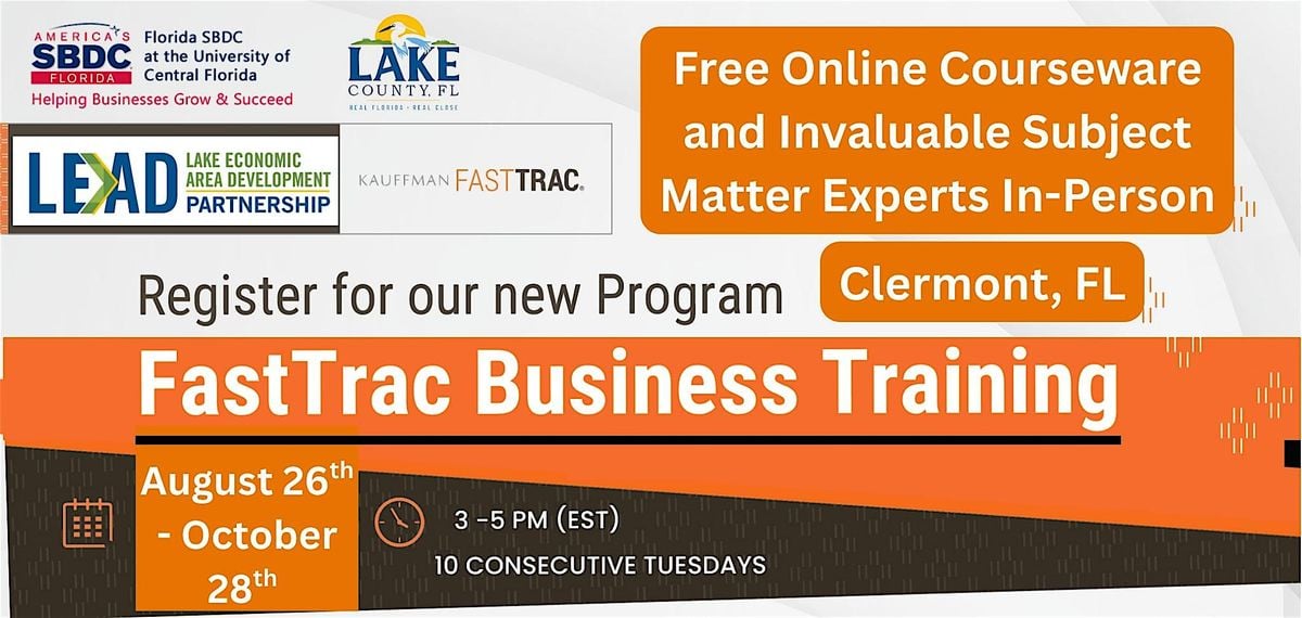 FASTTRAC to Business Planning / Structuring / Insights, 26 August | Event in Clermont | AllEvents
